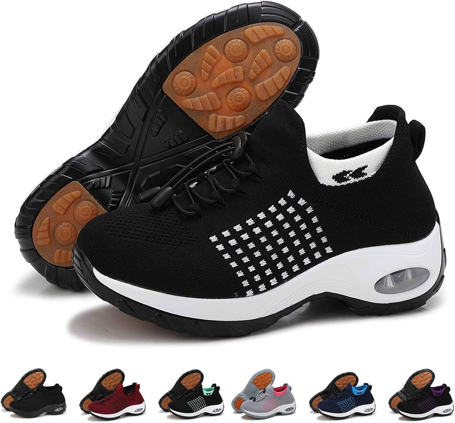 Ортопедические кроссовки для женщин, легкие, без шнурков, для ходьбы, удобные, дышащая сетка, с воздушной подушкой, повседневные женские спортивные туфли с толстой подошвой Kajxz, черный
Ортопедические кроссовки для женщин, легкие, без шнурков, для ходьбы, удобные, дышащая сетка, с воздушной подушкой, повседневные женские спортивные туфли с толстой подошвой Kajxz, черный
