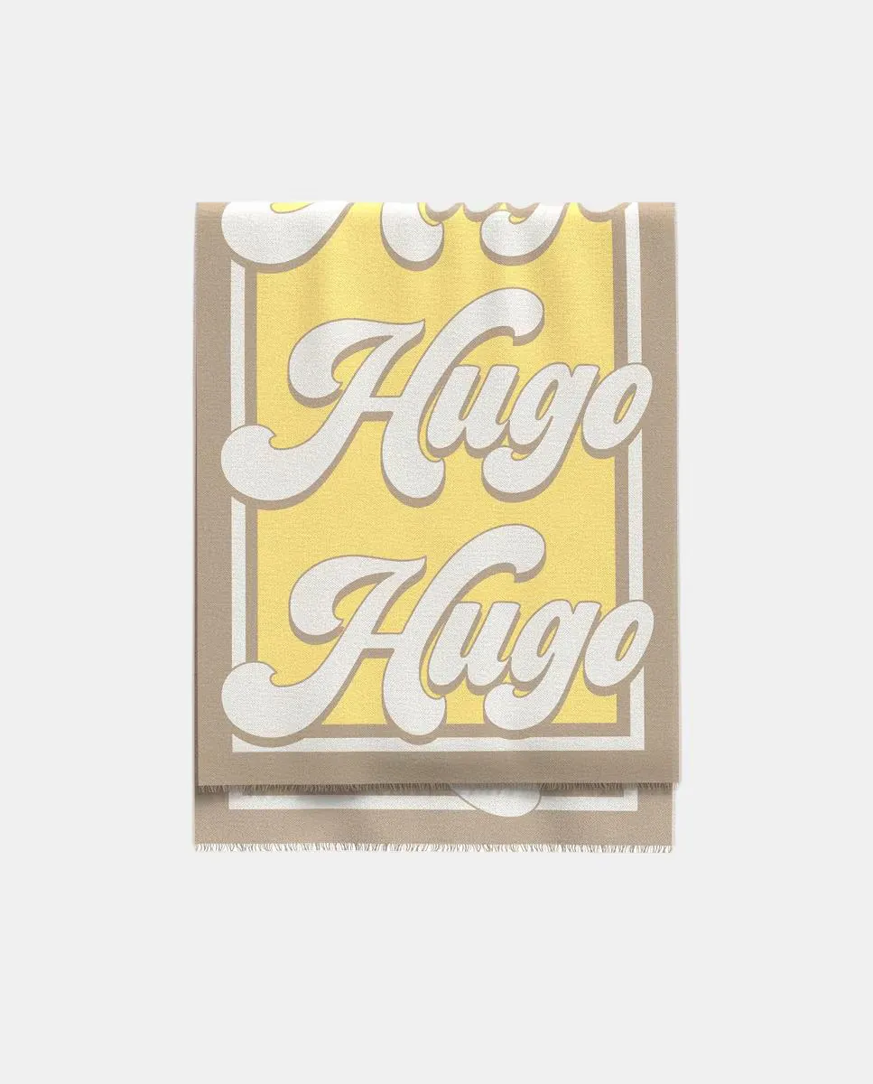 Шарф с принтом Hugo, желтый
Шарф с принтом Hugo, желтый