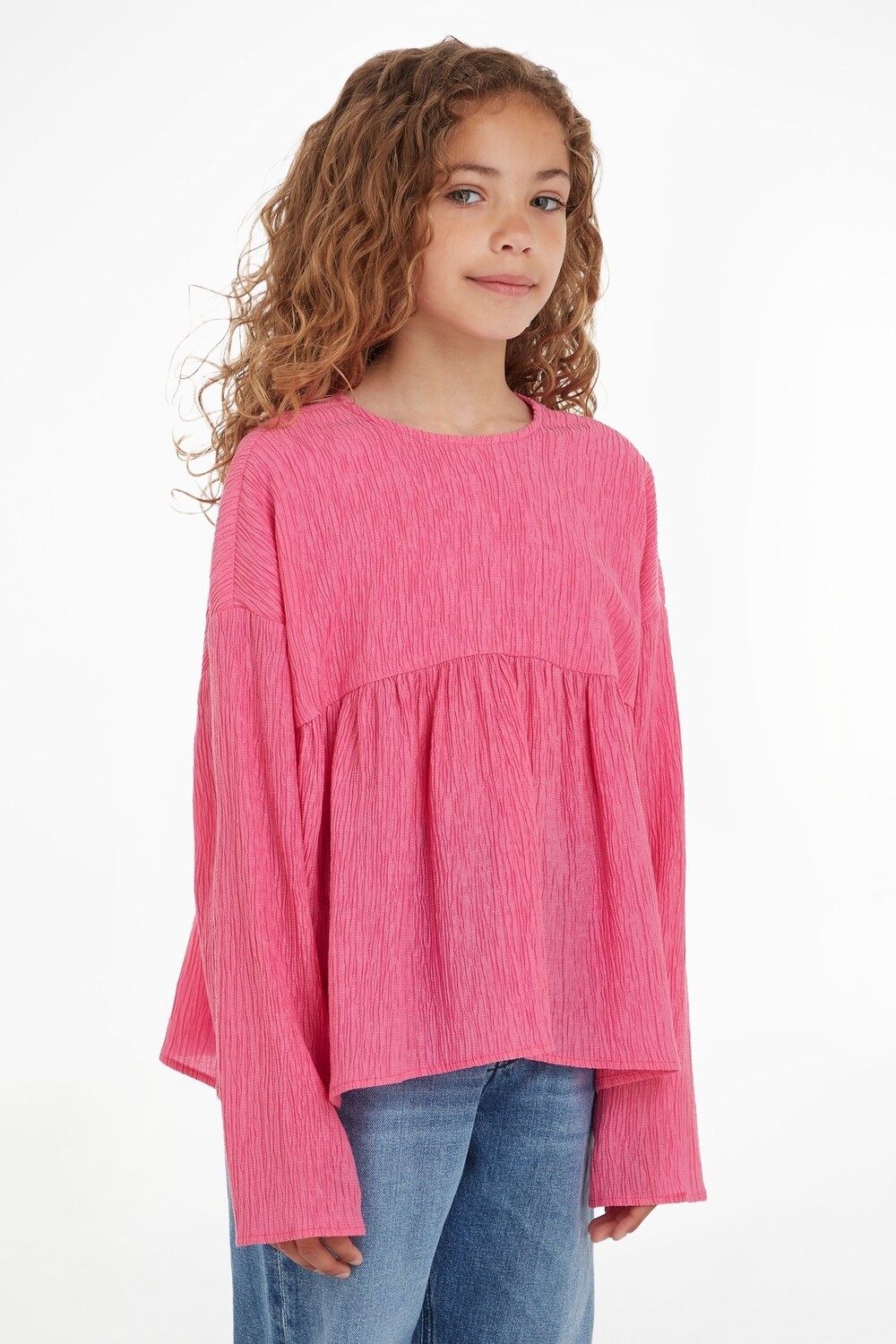 Розовая блузка с длинными рукавами из мятой ткани Calvin Klein Jeans, розовый
Розовая блузка с длинными рукавами из мятой ткани Calvin Klein Jeans, розовый