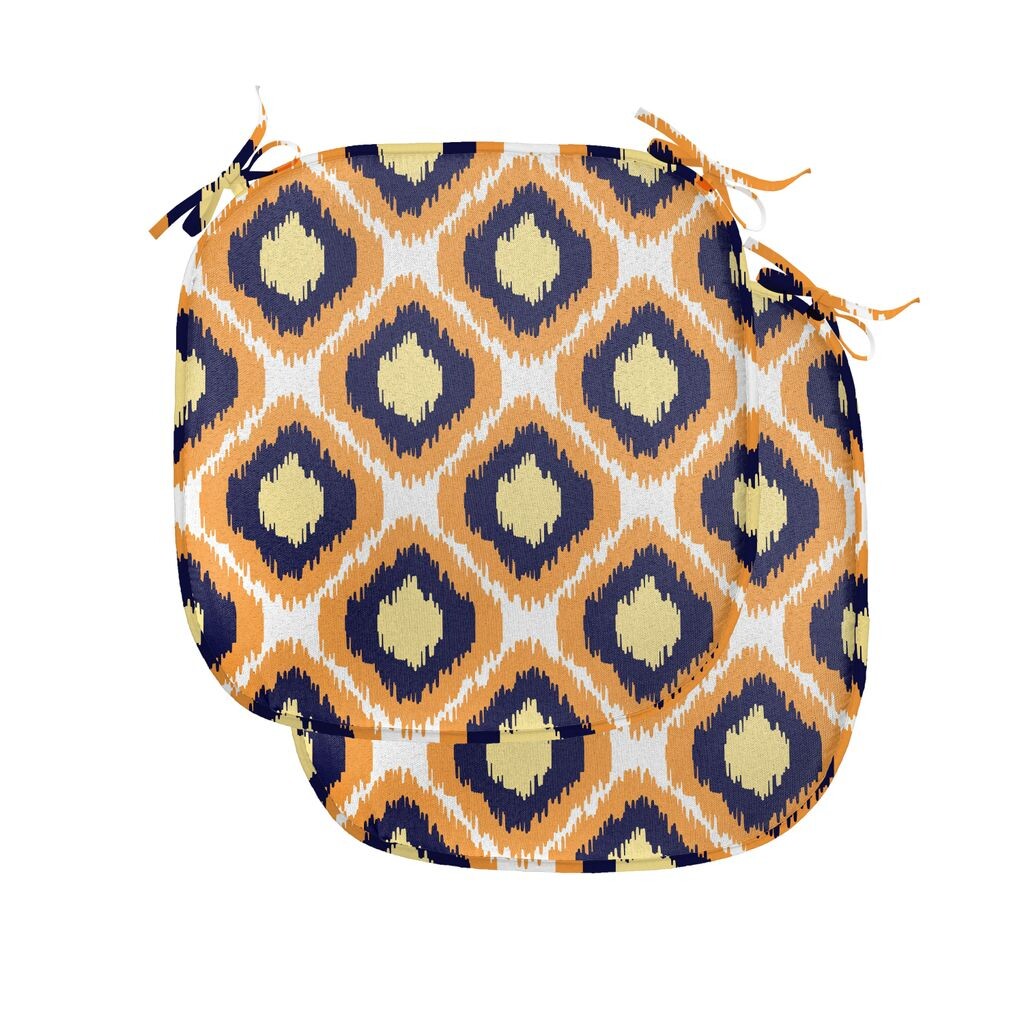 Подушки для обеденного стула ABAKUHAUS Ikat, яркий индонезийский геометрический узор, декоративная водонепроницаемая подушка с ремнями для кухонных сидений, 40 см x 40 см — упаковка из 2 шт., оранжево-желтый индиго
Подушки для обеденного стула ABAKUHAUS Ikat, яркий индонезийский геометрический узор, декоративная водонепроницаемая подушка с ремнями для кухонных сидений, 40 см x 40 см — упаковка из 2 шт., оранжево-желтый индиго