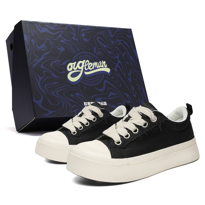 OUGLEMEN Низкие парусиновые туфли мужские, черная коробка
OUGLEMEN Низкие парусиновые туфли мужские, черная коробка