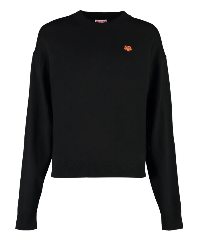 Шерстяной свитер с круглым вырезом Kenzo, черный
Шерстяной свитер с круглым вырезом Kenzo, черный