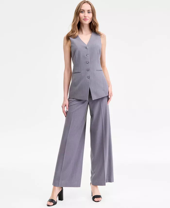 Жилет-туника Bi-Stretch и брюки широкого кроя Tahari ASL, серый
Жилет-туника Bi-Stretch и брюки широкого кроя Tahari ASL, серый