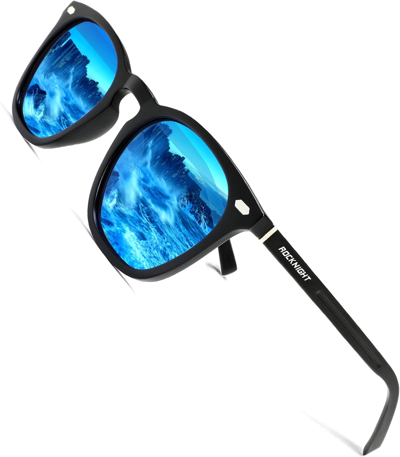 Поляризованные солнцезащитные очки для вождения ROCKNIGHT с защитой UV400, легкая оправа из алюминия и магния, для активного отдыха и повседневной носки, Black Frame/Blue Len
Поляризованные солнцезащитные очки для вождения ROCKNIGHT с защитой UV400, легкая оправа из алюминия и магния, для активного отдыха и повседневной носки, Black Frame/Blue Len