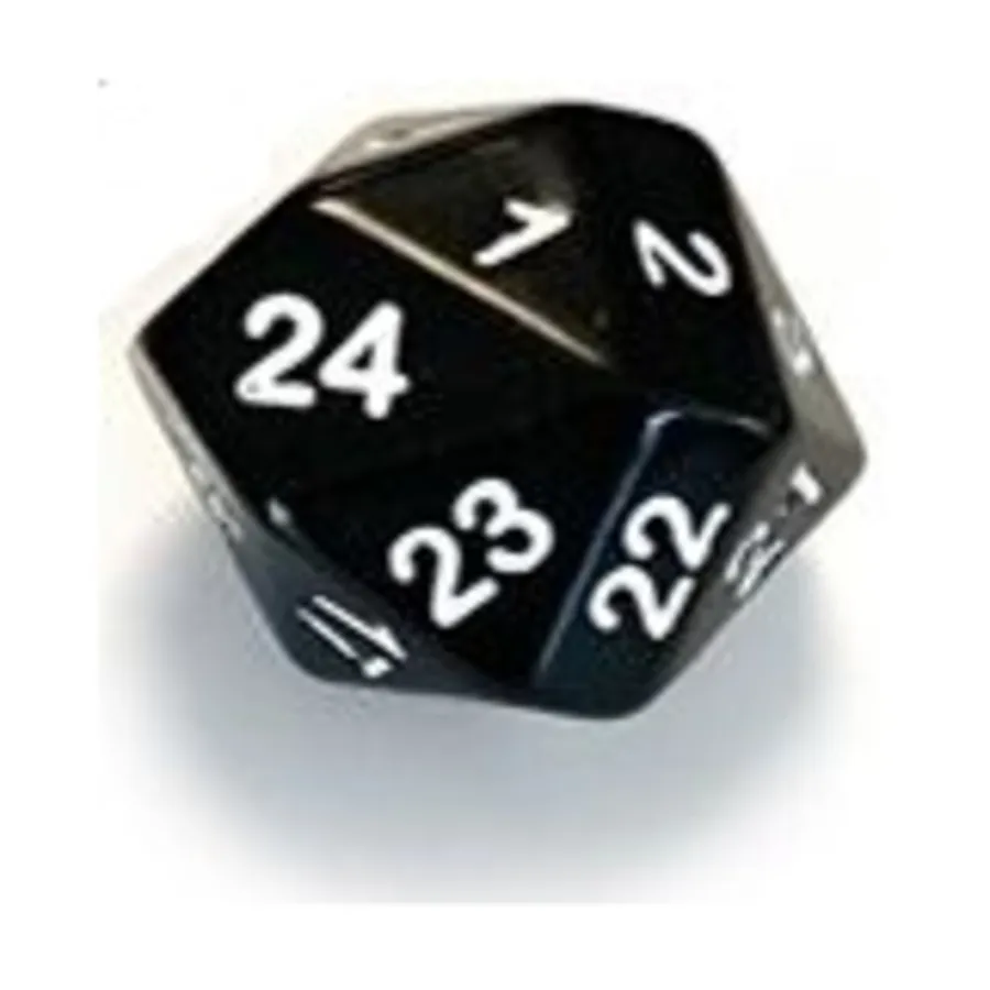 d24 Кубик обратного отсчета — черный с белым, Unique & Skew Dice (The Dice Lab)
d24 Кубик обратного отсчета — черный с белым, Unique & Skew Dice (The Dice Lab)