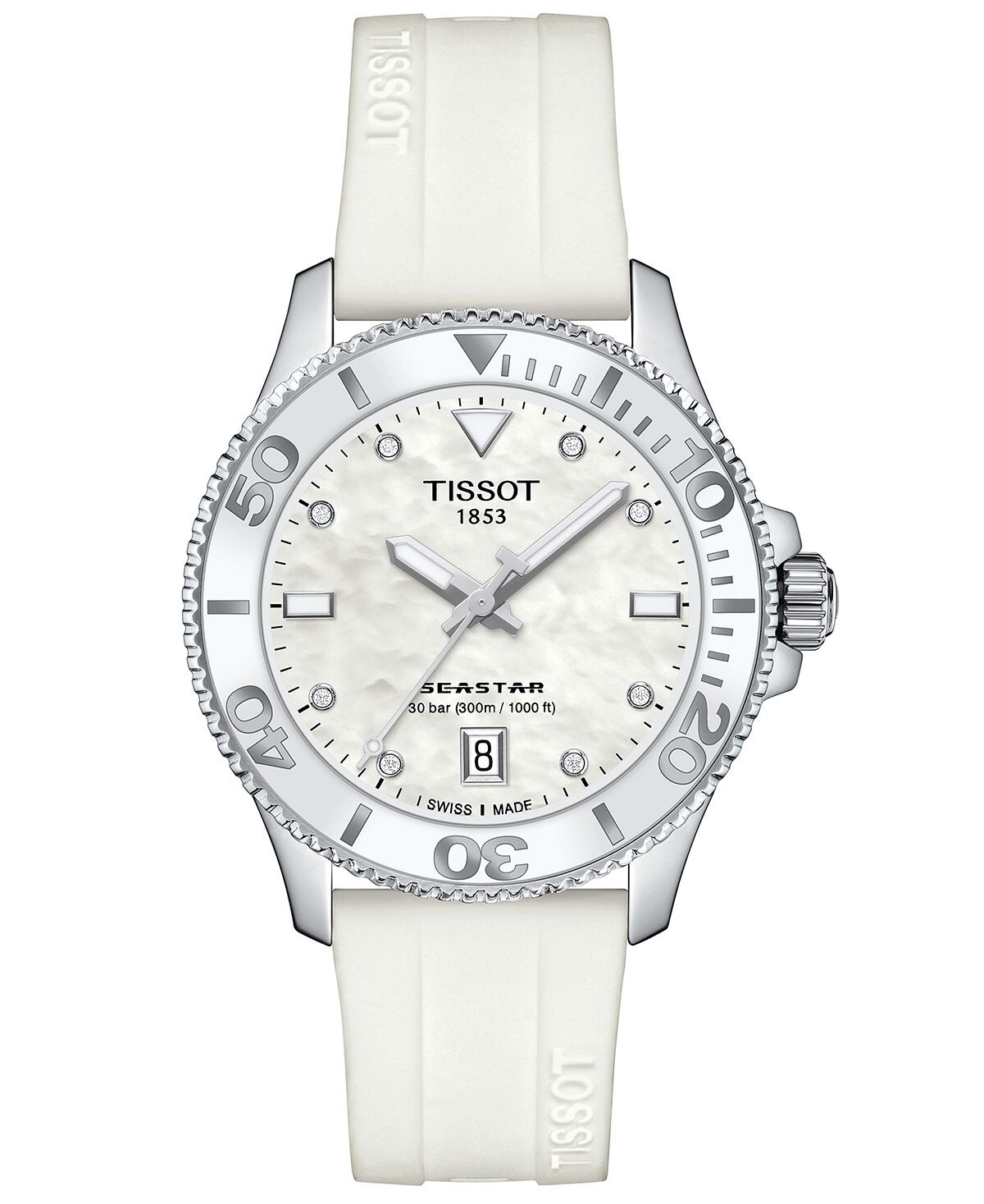 Женские часы Swiss Seastar 1000 с белым силиконовым ремешком, 36 мм Tissot
Женские часы Swiss Seastar 1000 с белым силиконовым ремешком, 36 мм Tissot