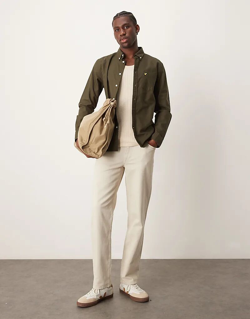 Рубашка оксфорд с длинным рукавом цвета хаки Lyle & Scott
Рубашка оксфорд с длинным рукавом цвета хаки Lyle & Scott