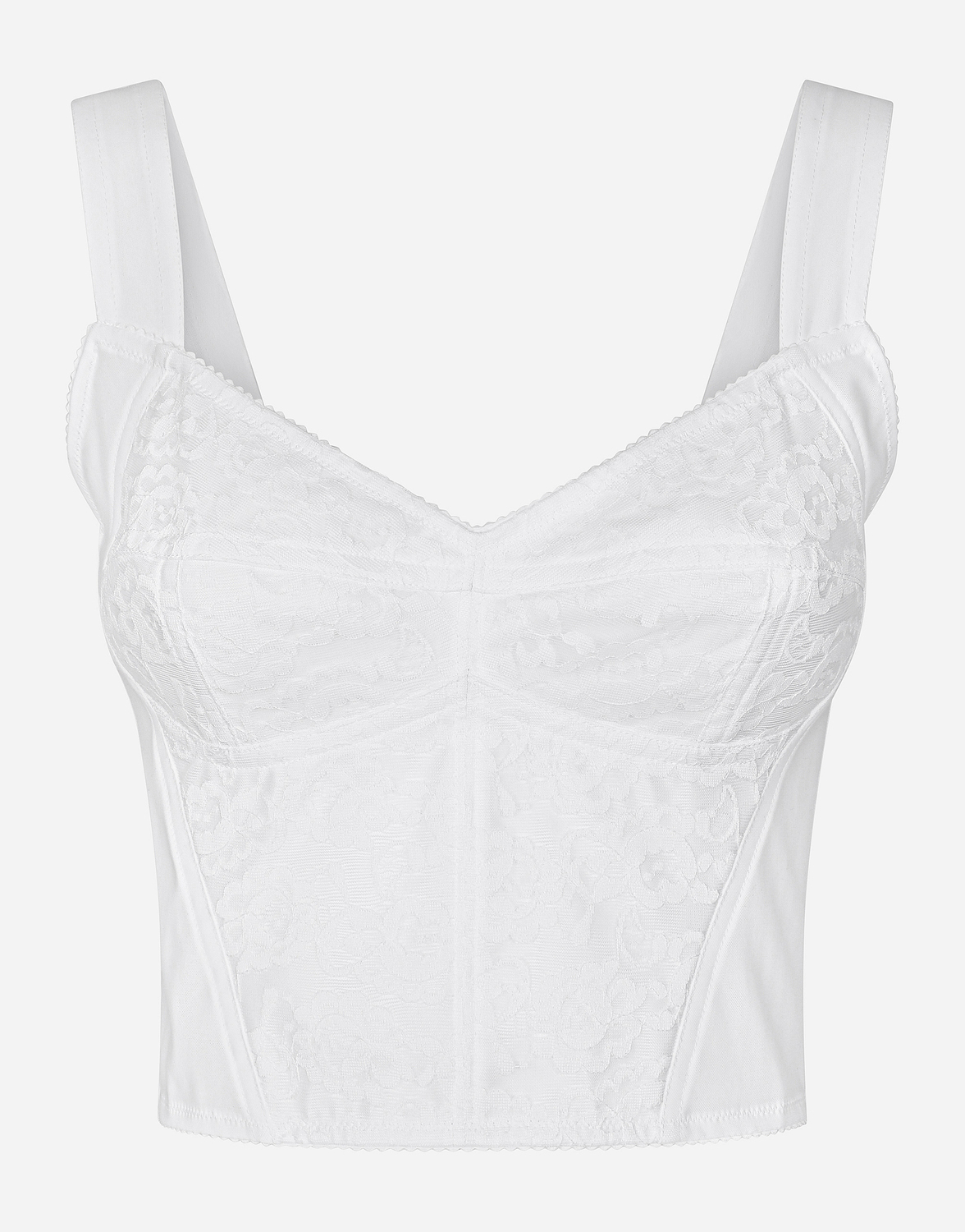 Корсет-бюстье shaper из кружева и жаккарда Dolce & Gabbana, белый
Корсет-бюстье shaper из кружева и жаккарда Dolce & Gabbana, белый