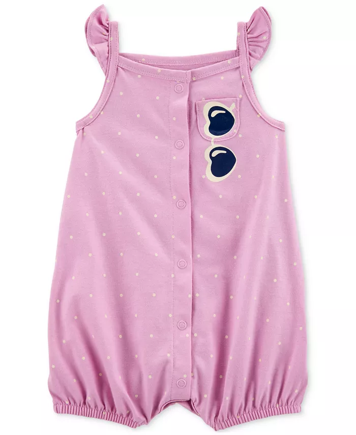 Комбинезон для девочек на кнопках из хлопка Carter's, фиолетовый
Комбинезон для девочек на кнопках из хлопка Carter's, фиолетовый