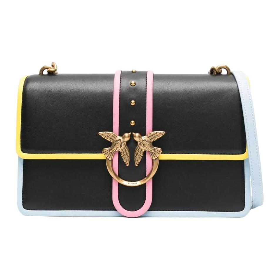 Сумка через плечо из телячьей кожи, повседневная женская черная PINKO
Сумка через плечо из телячьей кожи, повседневная женская черная PINKO