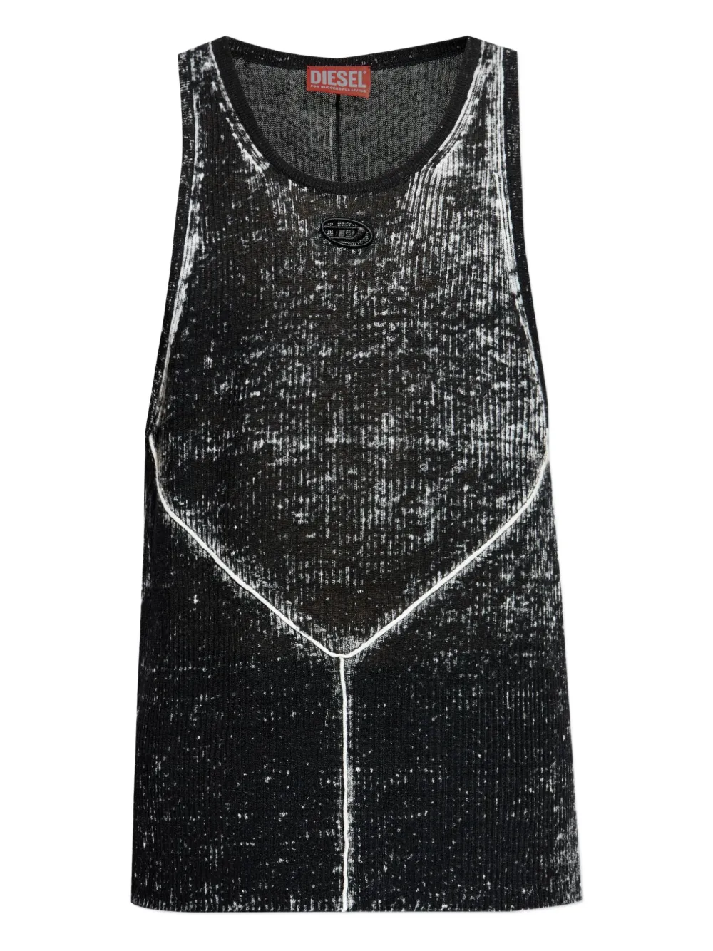 Льняной топ с вышитыми деталями от K-Rick DIESEL, черный 
Льняной топ с вышитыми деталями от K-Rick DIESEL, черный