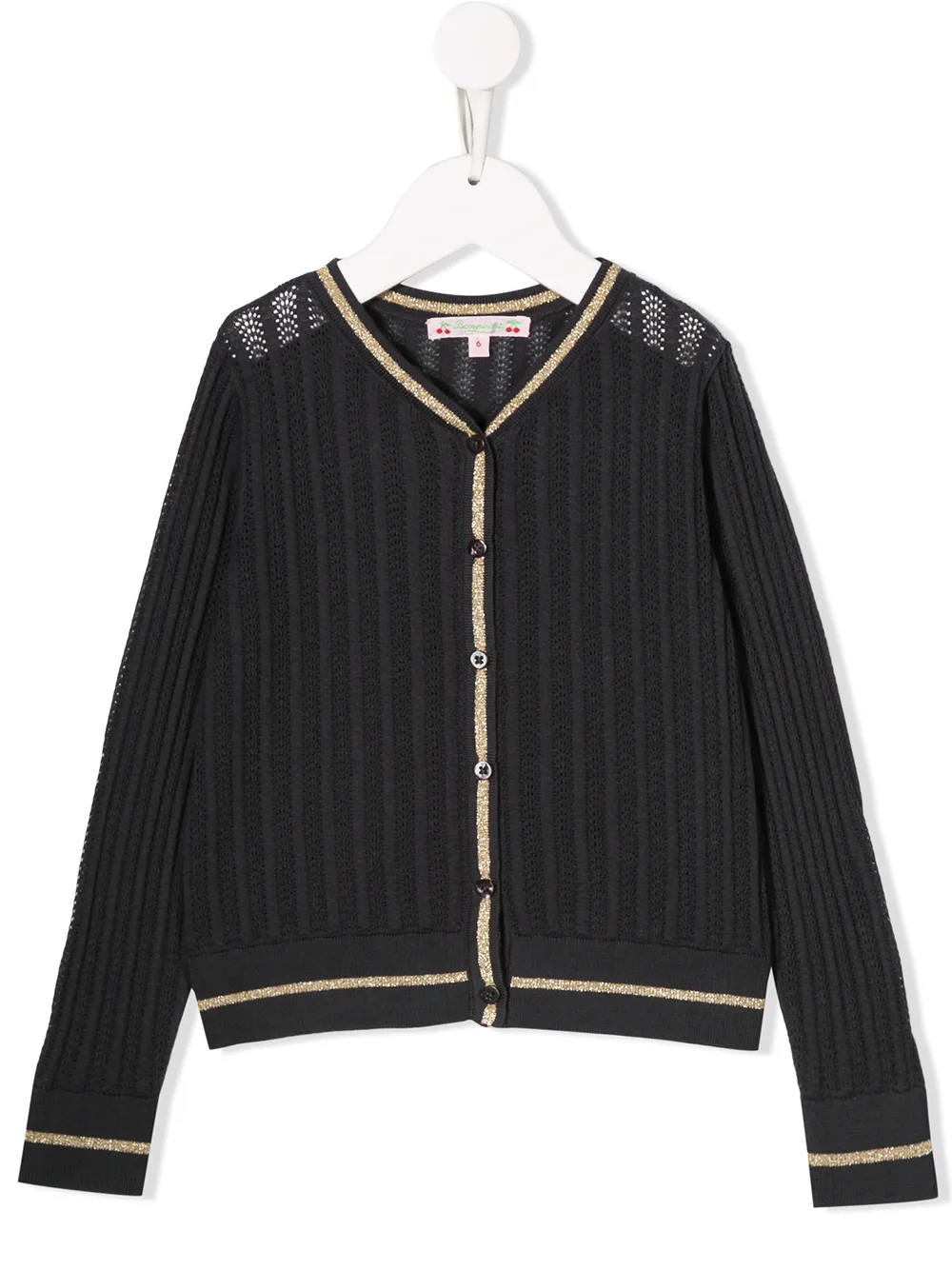 Трикотажный кардиган вязки кроше Bonpoint, серый
Трикотажный кардиган вязки кроше Bonpoint, серый