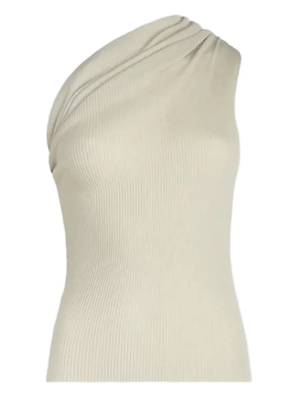 Драпированный топ на одно плечо Rick Owens, белый 
Драпированный топ на одно плечо Rick Owens, белый