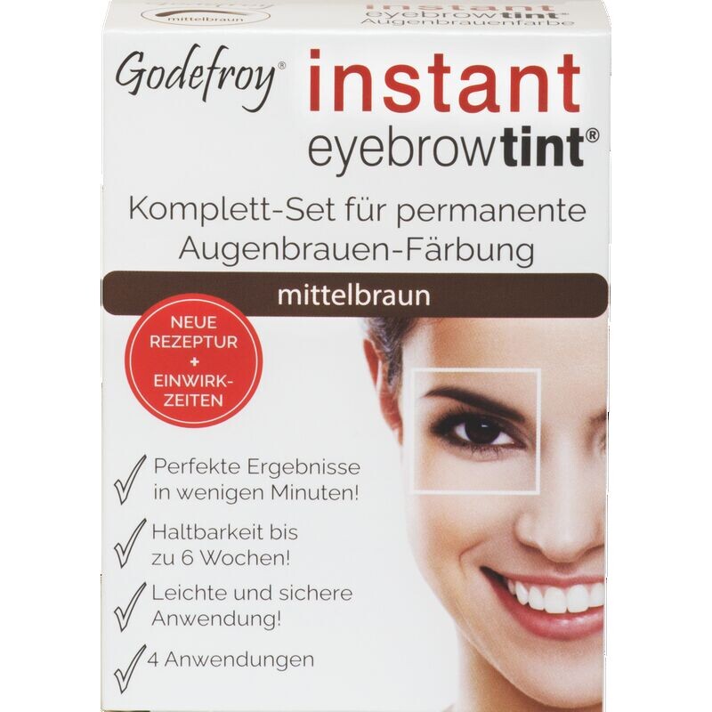 Полный набор Instant Eyebrow Tint для перманентного окрашивания бровей средне-коричневого цвета Godefroy, 1 шт.
Полный набор Instant Eyebrow Tint для перманентного окрашивания бровей средне-коричневого цвета Godefroy, 1 шт.