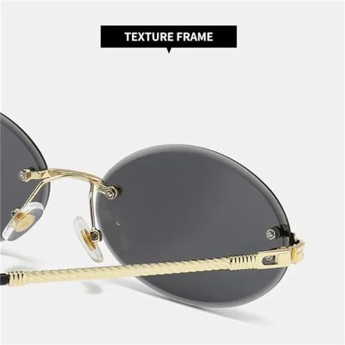 Женские солнцезащитные очки овальной формы без оправы 2027 года, маленькая металлическая оправа, прозрачные линзы Ocean, винтажные женские очки MTZJH, Yellow
Женские солнцезащитные очки овальной формы без оправы 2027 года, маленькая металлическая оправа, прозрачные линзы Ocean, винтажные женские очки MTZJH, Yellow