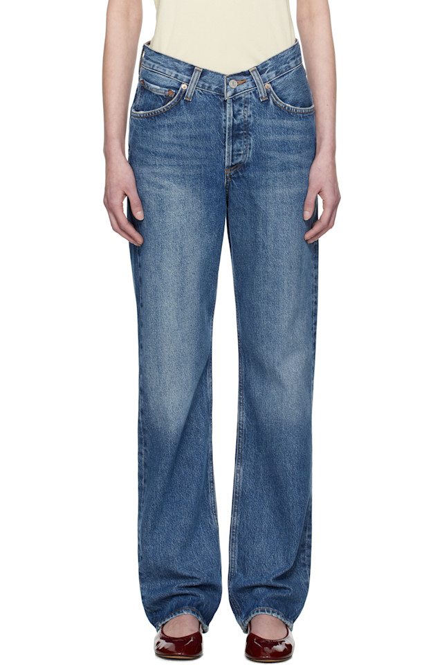 Джинсы Kelly с V-образным вырезом на талии Agolde, цвет essence 
Джинсы Kelly с V-образным вырезом на талии Agolde, цвет essence