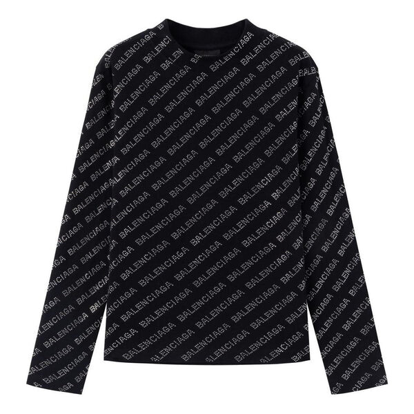 Свитер mini allover sweater 'black' Balenciaga, черный 
Свитер mini allover sweater 'black' Balenciaga, черный