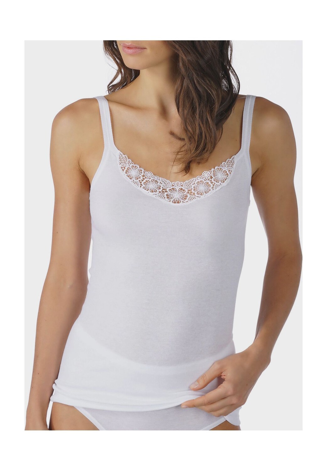 Женская кружевная майка с V-образным вырезом mey, белый
Женская кружевная майка с V-образным вырезом mey, белый