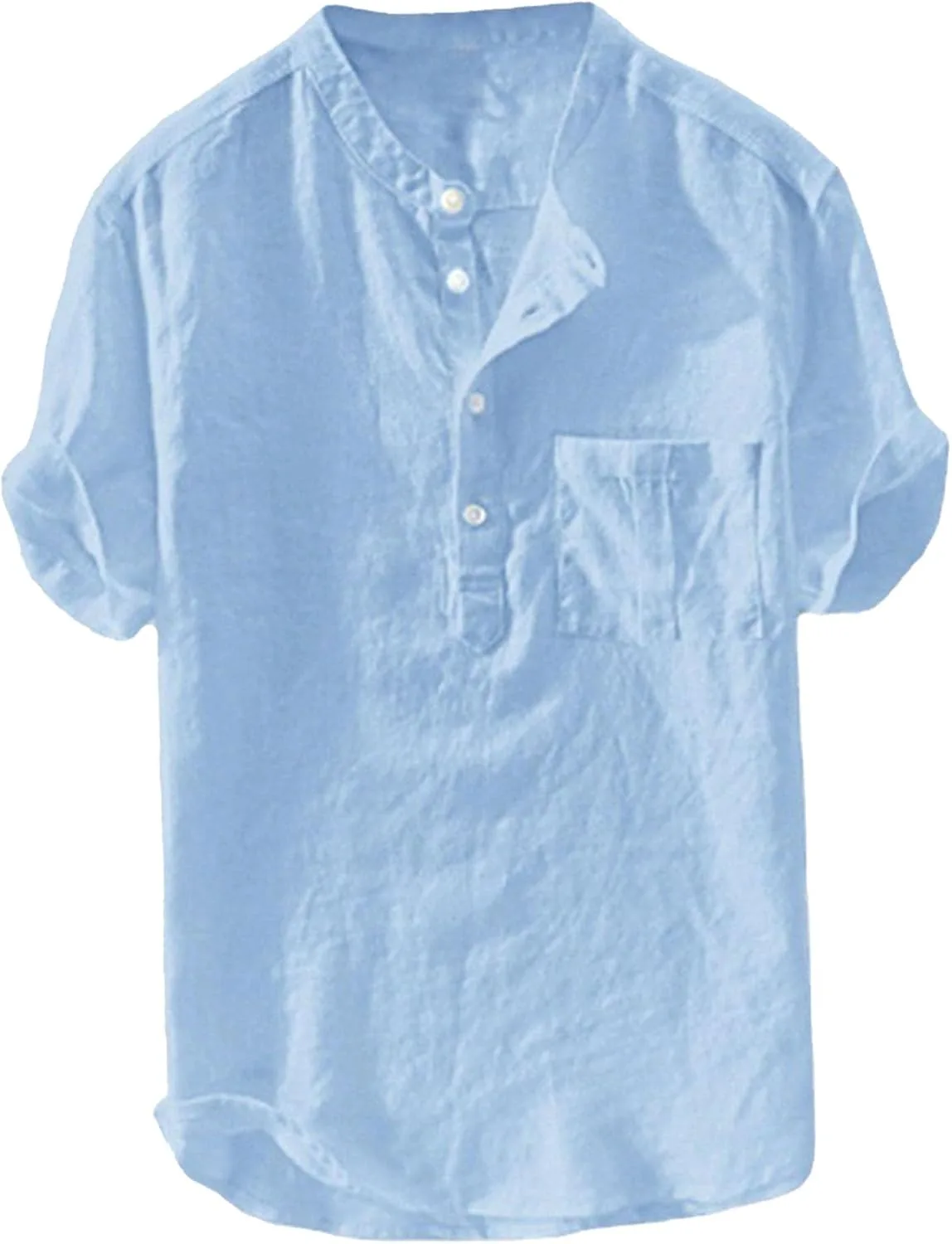 Мужская летняя хлопковая льняная футболка хенли с коротким рукавом Maiyifu-GJ
Мужская летняя хлопковая льняная футболка хенли с коротким рукавом Maiyifu-GJ