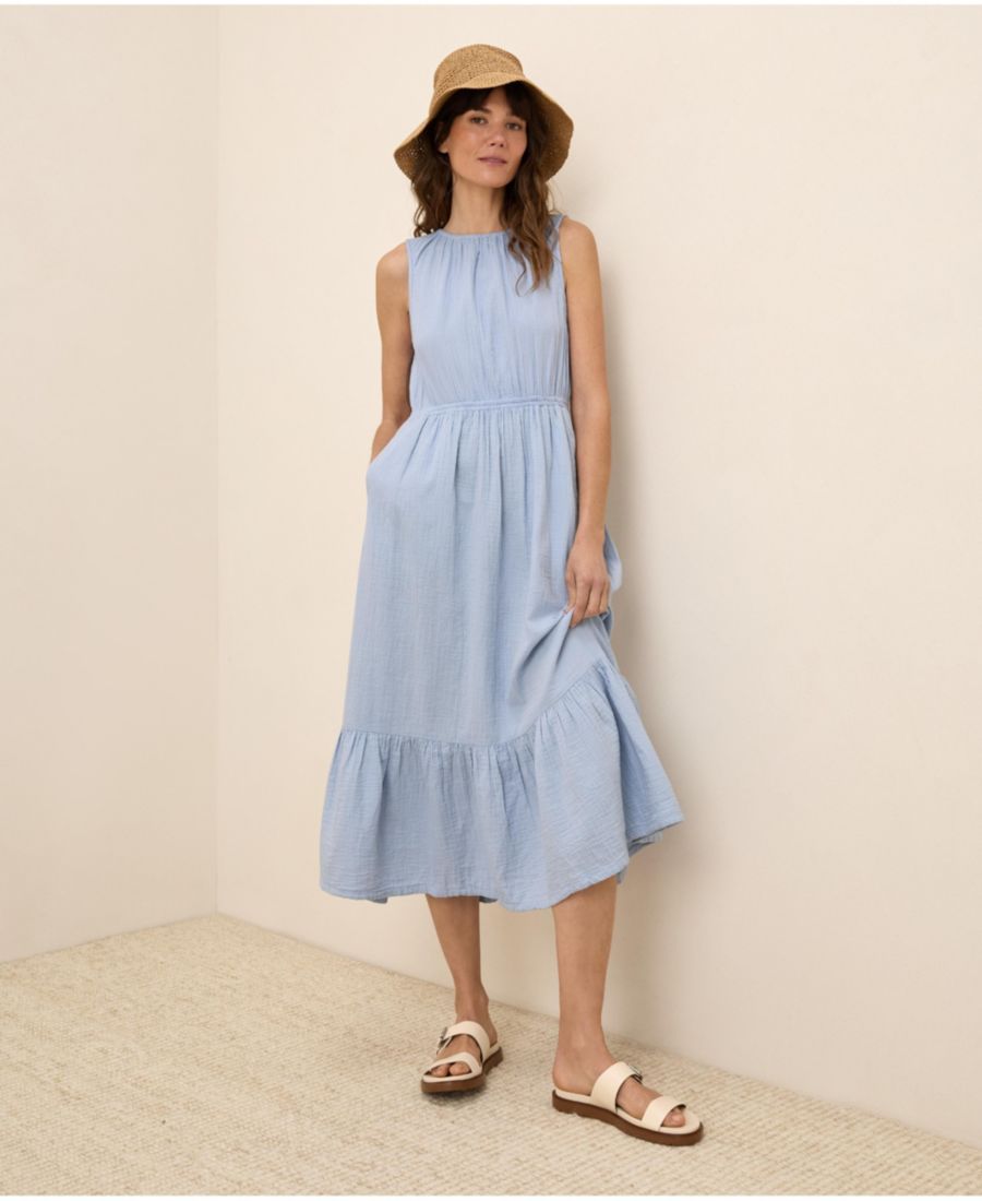 Женское миди-платье из органического хлопка с двойной марлей в прибрежном стиле Pact, Cornflower blue
Женское миди-платье из органического хлопка с двойной марлей в прибрежном стиле Pact, Cornflower blue