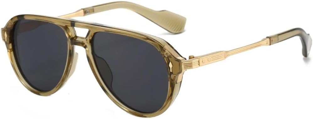 Классические солнцезащитные очки с заклепками для женщин и мужчин, популярные винтажные панк-очки для активного отдыха и вождения, роскошные очки VVTWSSW, Olive Green Black
Классические солнцезащитные очки с заклепками для женщин и мужчин, популярные винтажные панк-очки для активного отдыха и вождения, роскошные очки VVTWSSW, Olive Green Black