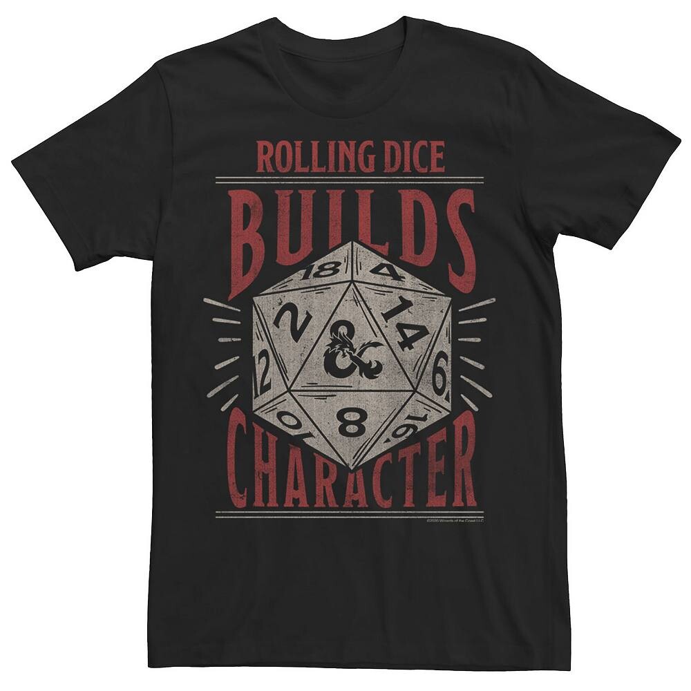Мужская футболка Dungeons And Dragons Rolling Dice Builds с персонажем Licensed Character, черный
Мужская футболка Dungeons And Dragons Rolling Dice Builds с персонажем Licensed Character, черный