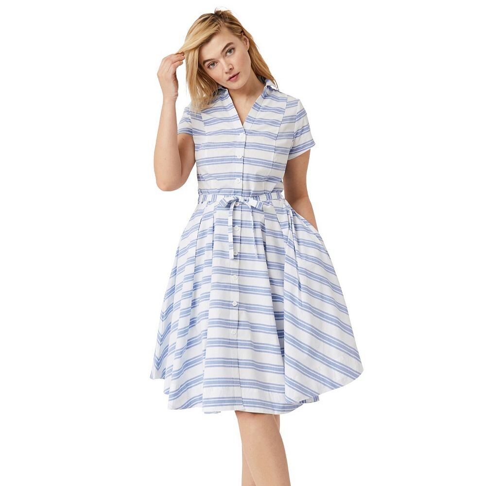 Женское платье-рубашка цвета песочного цвета Ellos больших размеров, цвет White French Blue
Женское платье-рубашка цвета песочного цвета Ellos больших размеров, цвет White French Blue