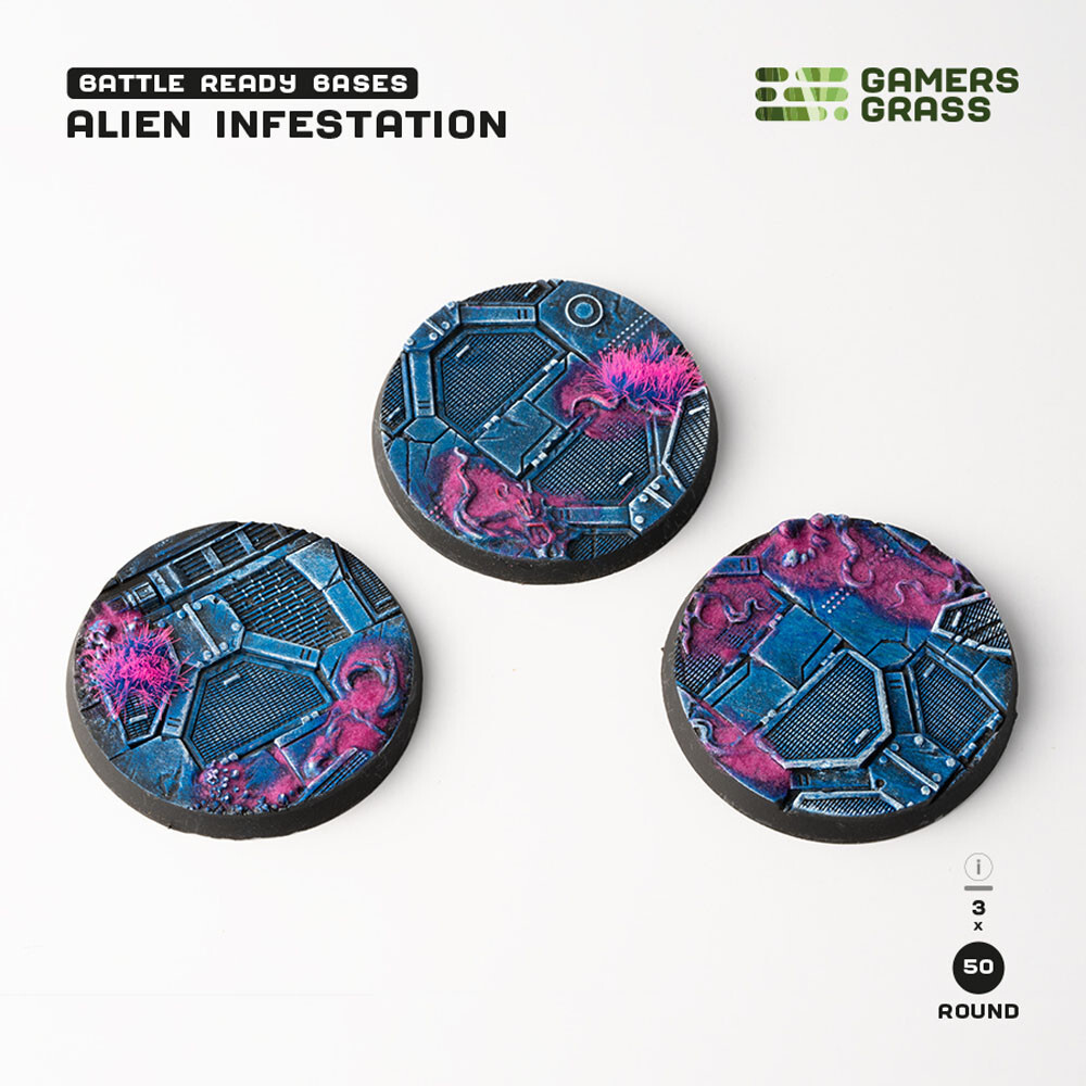 Аксессуары Gamers Grass Battle Ready Bases: Alien Infestation - Round 50mm (3)
Аксессуары Gamers Grass Battle Ready Bases: Alien Infestation - Round 50mm (3)