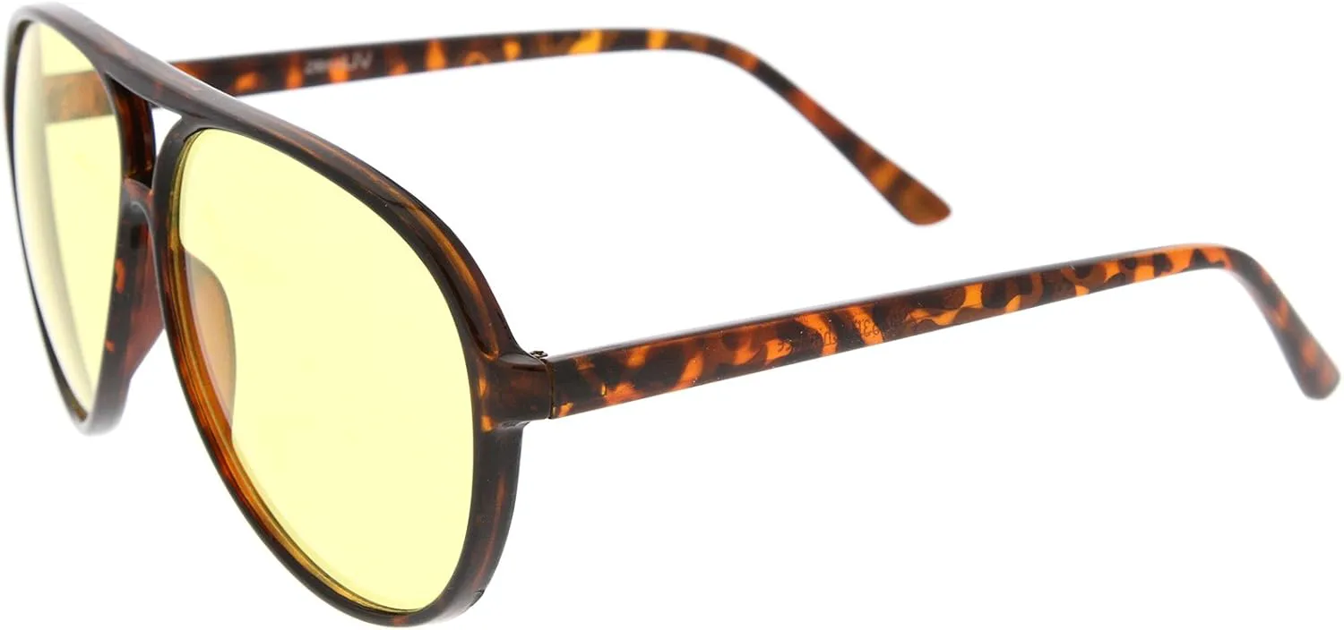 Солнцезащитные очки-авиаторы zeroUV Retro Large из пластика с линзами для вождения, пропускающими синий свет, C14 - 2-pack (Black/Yellow + Tortoise/Yellow)
Солнцезащитные очки-авиаторы zeroUV Retro Large из пластика с линзами для вождения, пропускающими синий свет, C14 - 2-pack (Black/Yellow + Tortoise/Yellow)