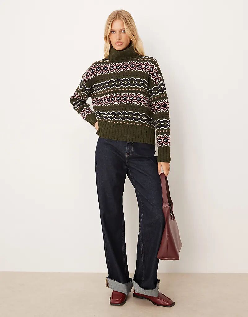 Вязаный джемпер Barbour Helen с воротником-стойкой в стиле фэр-айл в оливково-зеленом цвете
Вязаный джемпер Barbour Helen с воротником-стойкой в стиле фэр-айл в оливково-зеленом цвете