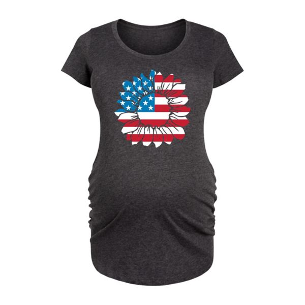 Футболка для беременных с принтом американского флага и подсолнуха Licensed Character, серый
Футболка для беременных с принтом американского флага и подсолнуха Licensed Character, серый