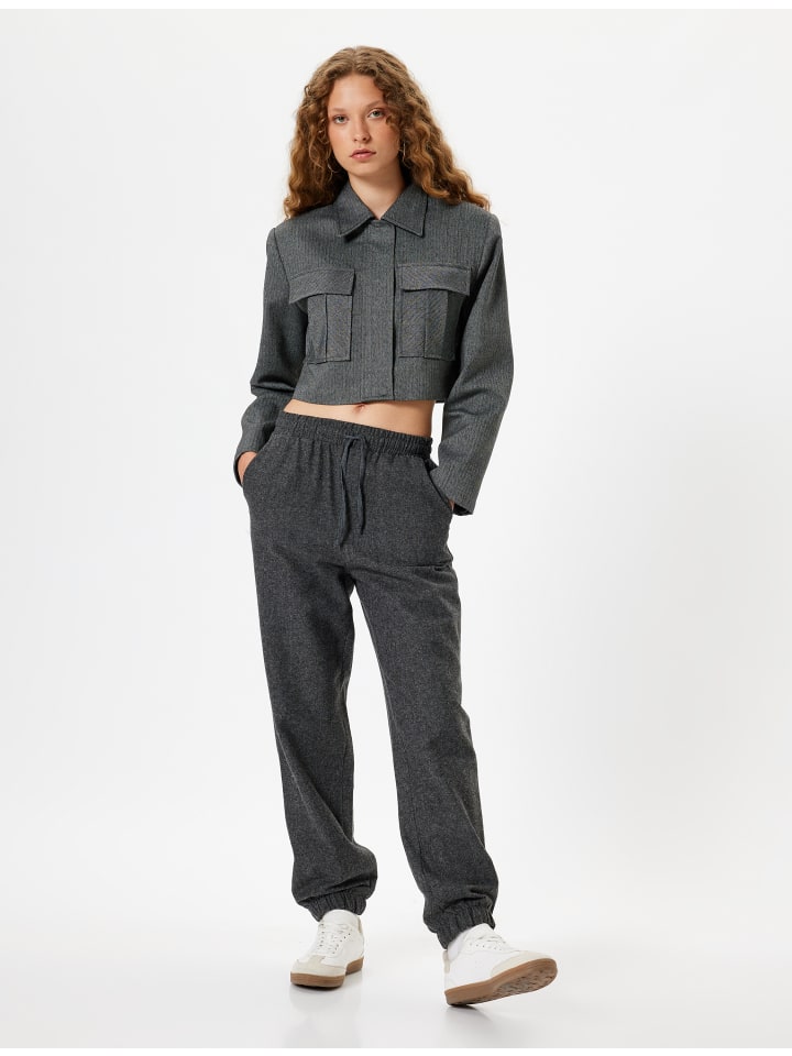 Брюки-карго KOTON, антрацит
Брюки-карго KOTON, антрацит