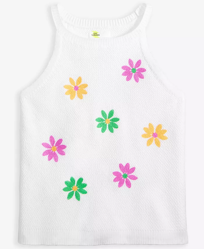 Футболка-майка Big Girl с вышитыми цветами Epic Threads, белый
Футболка-майка Big Girl с вышитыми цветами Epic Threads, белый