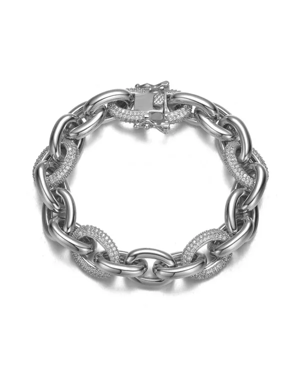 Браслет из звеньев с покрытием из 14-каратного золота или белого золота с прозрачным кубическим цирконием Rachel Glauber, white
Браслет из звеньев с покрытием из 14-каратного золота или белого золота с прозрачным кубическим цирконием Rachel Glauber, white