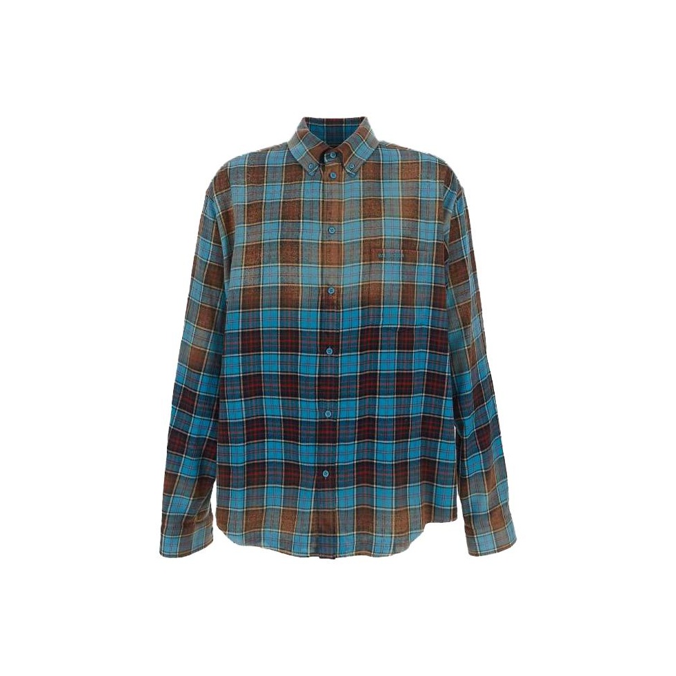 Приталенная рубашка с длинным рукавом Balenciaga, синий
Приталенная рубашка с длинным рукавом Balenciaga, синий