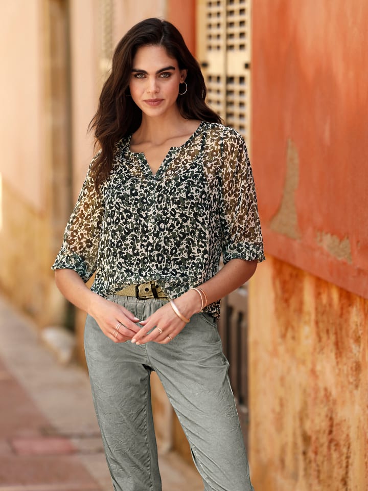 Heine Блузка с принтом цвета хаки и черного цвета
Heine Блузка с принтом цвета хаки и черного цвета