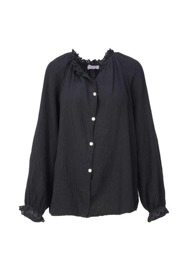 Блузка Эмма муслиновая оверсайз оверсайз из 100% хлопка муслиновая блузка с кружевом Seasons Of April, черный
Блузка Эмма муслиновая оверсайз оверсайз из 100% хлопка муслиновая блузка с кружевом Seasons Of April, черный