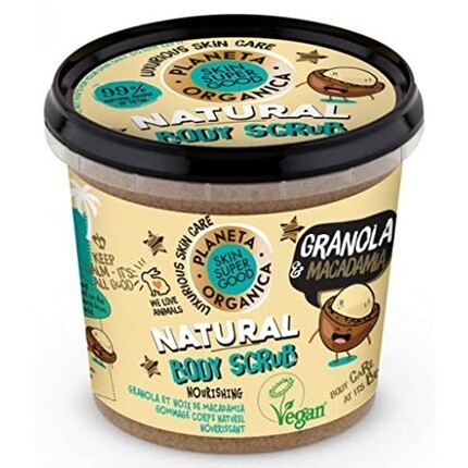 Skin Super Good Натуральный скраб для тела Гранола и орех макадамии 360мл, Planeta Organica
Skin Super Good Натуральный скраб для тела Гранола и орех макадамии 360мл, Planeta Organica