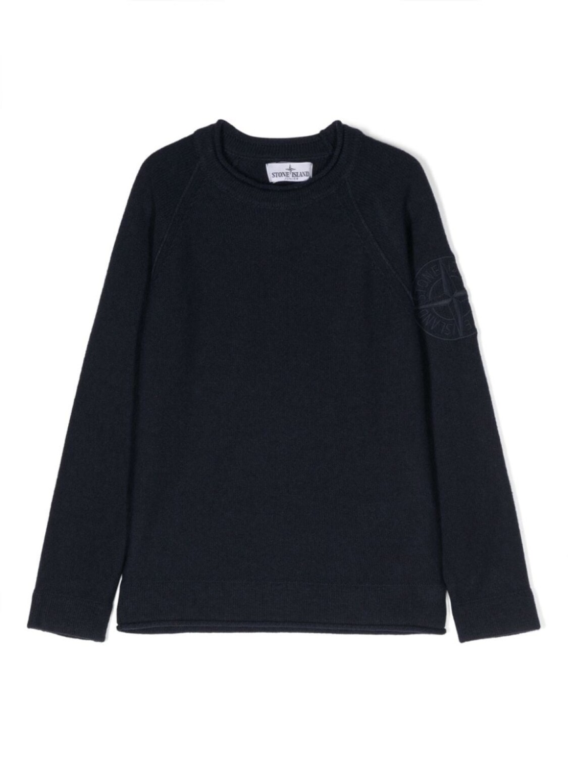 Stone Island Junior джемпер с круглым вырезом и логотипом Compass, синий