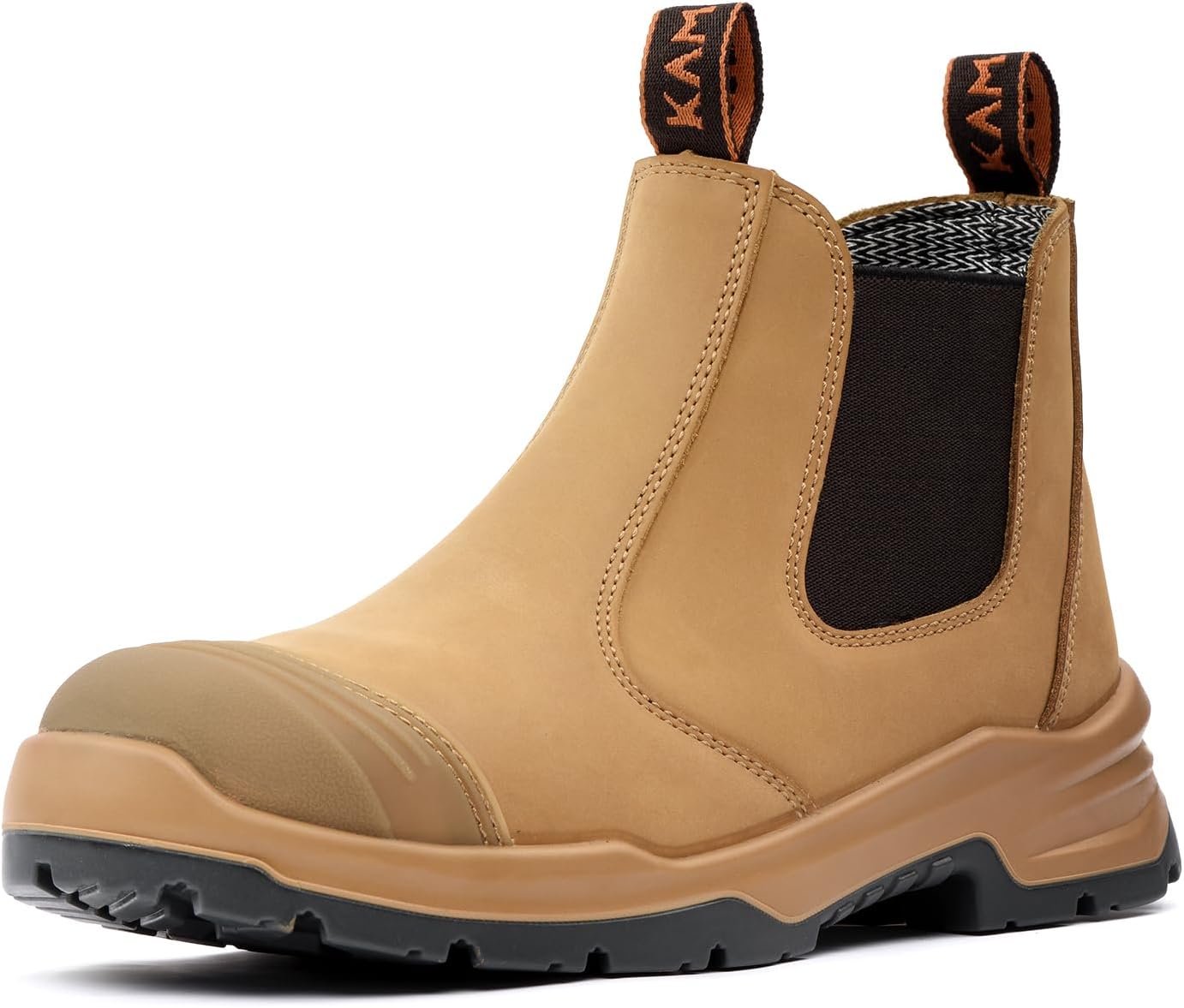Ботинки для мужчин, слипоны с стальным носком Chelsea, водонепроницаемые, противоскользящие, легкие, удобные, дышащие ботинки с защитным носком Kam-Lite, Wheat
Ботинки для мужчин, слипоны с стальным носком Chelsea, водонепроницаемые, противоскользящие, легкие, удобные, дышащие ботинки с защитным носком Kam-Lite, Wheat