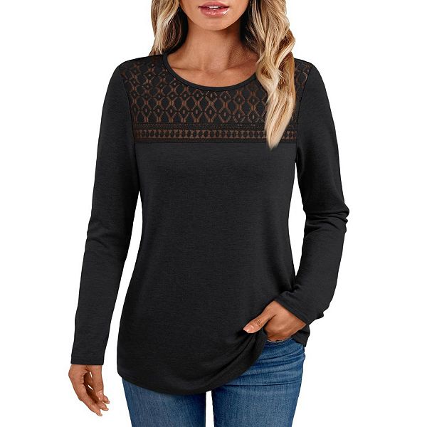 Женская повседневная футболка с длинным рукавом и кружевом Yesfashion, Black, Черный, Женская повседневная футболка с длинным рукавом и кружевом Yesfashion, Black
Женская повседневная футболка с длинным рукавом и кружевом Yesfashion, Black, Черный, Женская повседневная футболка с длинным рукавом и кружевом Yesfashion, Black