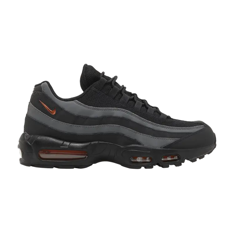 Кроссовки Nike Air Max 95 'Black Grey Safety Orange', черный 
Кроссовки Nike Air Max 95 'Black Grey Safety Orange', черный