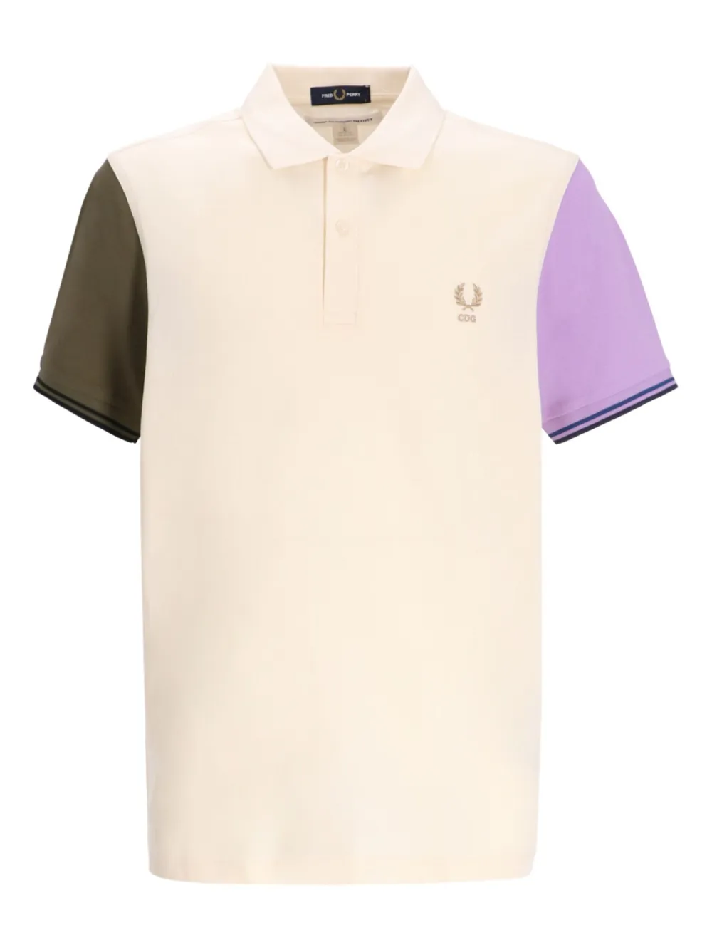 Поло из хлопка с цветными вставками COMME DES GARCONS, нейтральный
Поло из хлопка с цветными вставками COMME DES GARCONS, нейтральный