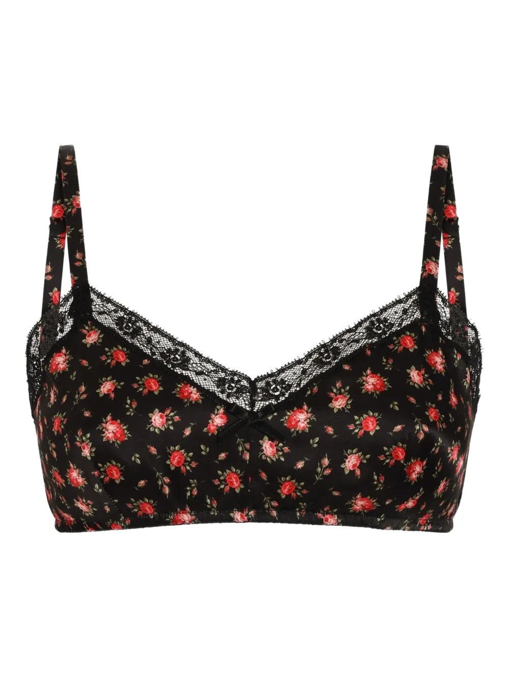 Кружевной бюстгальтер с цветочным принтом Dolce & Gabbana, черный
Кружевной бюстгальтер с цветочным принтом Dolce & Gabbana, черный