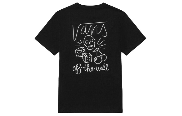 Футболка унисекс черная Vans, черный 
Футболка унисекс черная Vans, черный