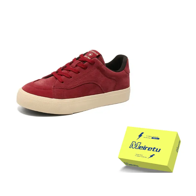 Meiretu Антискользящие износостойкие низкие скейтерские кеды мужские бордовые, цвет Burgundy
Meiretu Антискользящие износостойкие низкие скейтерские кеды мужские бордовые, цвет Burgundy