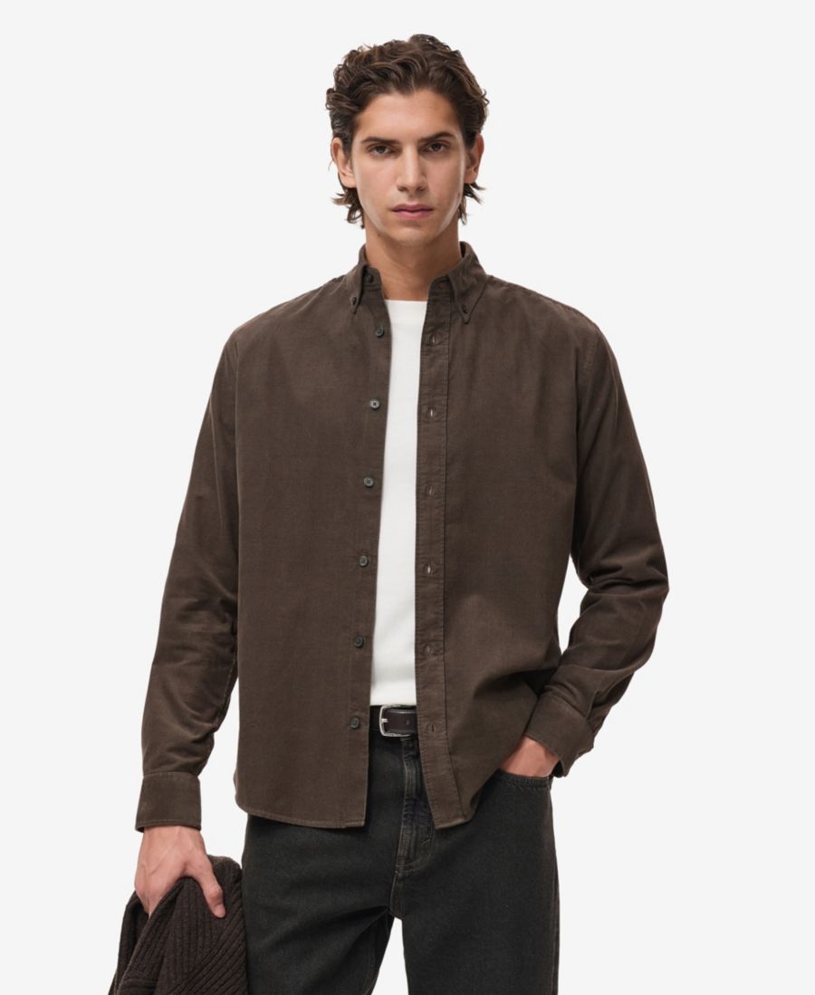 Мужская классическая рубашка из микровельвета MANGO, Medium Brown
Мужская классическая рубашка из микровельвета MANGO, Medium Brown