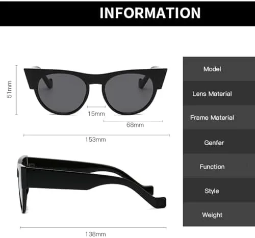 Женские солнцезащитные очки «кошачий глаз» в винтажном стиле, ретро-панк, очки для водителя, очки «кошачий глаз», защита от ультрафиолета UV400 MTZJH, White
Женские солнцезащитные очки «кошачий глаз» в винтажном стиле, ретро-панк, очки для водителя, очки «кошачий глаз», защита от ультрафиолета UV400 MTZJH, White