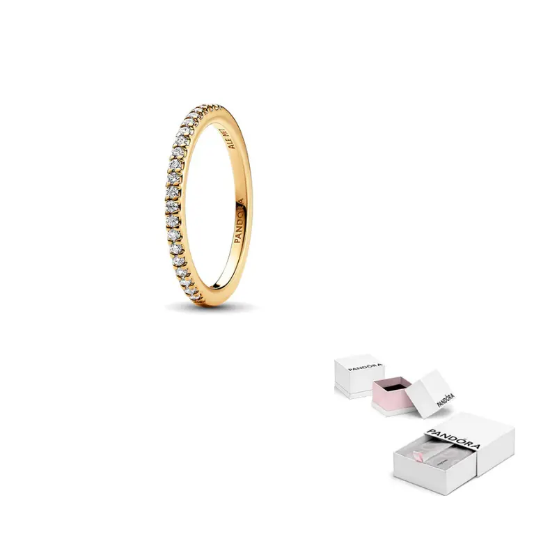 Позолоченное кольцо из медно-серебряного сплава с синтетическим фианитом Women's Gold Pandora, золотой
Позолоченное кольцо из медно-серебряного сплава с синтетическим фианитом Women's Gold Pandora, золотой