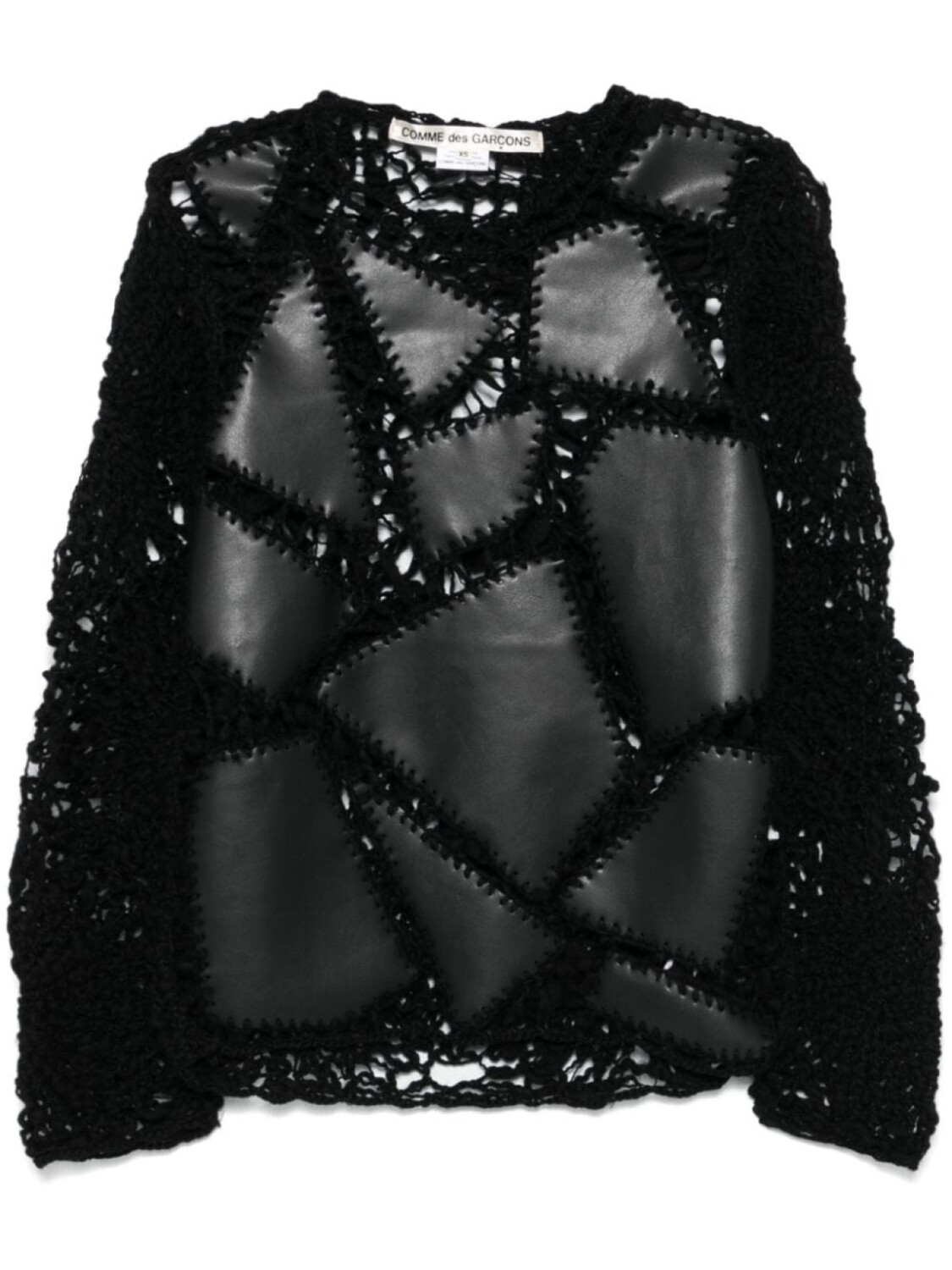 Свитер Comme Des Garçons из искусственной кожи с нашивками, черный
Свитер Comme Des Garçons из искусственной кожи с нашивками, черный